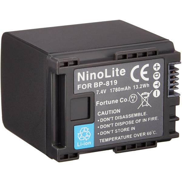 Canon キヤノン iVISビデオカメラ用 BP-819D 互換バッテリー IVIS HF10
