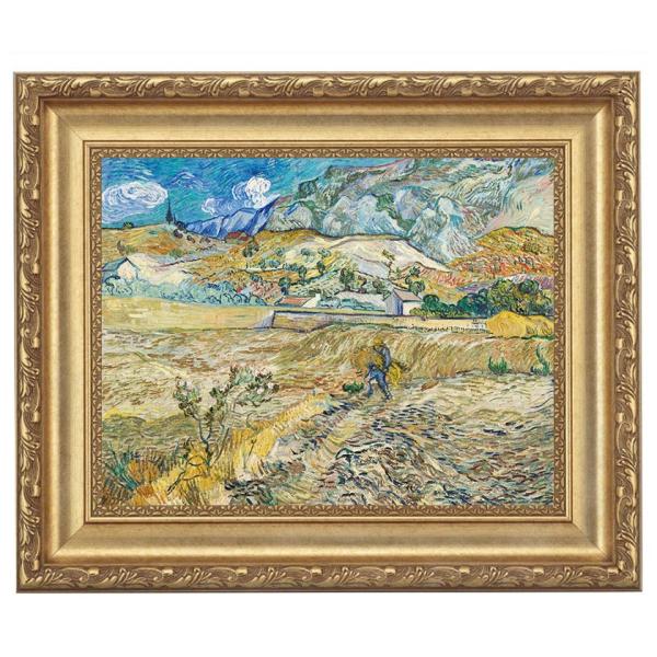 楽天市場】特価油絵 ゴッホの名作「ラ・クローの収穫風景」 MA157