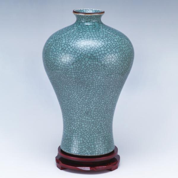 清乾隆藍地に彫られた十二支人物紋梅瓶 景徳鎮 装飾品 現代工芸品美術