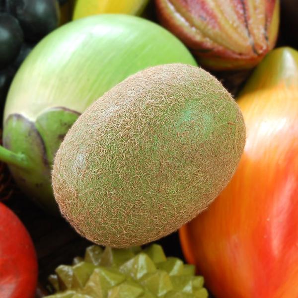 アジアン雑貨 木彫りフルーツ キウィフルーツ アジア工房 10537