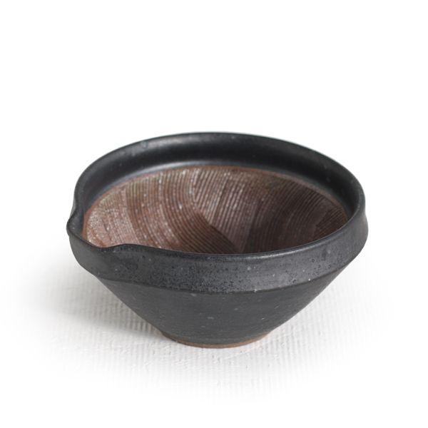 山只華陶苑 juju mortier すり鉢 5寸 黒 岐阜県多治見市 陶器 i-32463