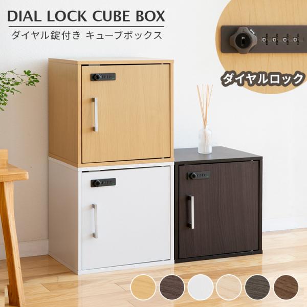 キューブボックス カラーボックス ダイヤル錠付き 棚 扉付き 鍵付き