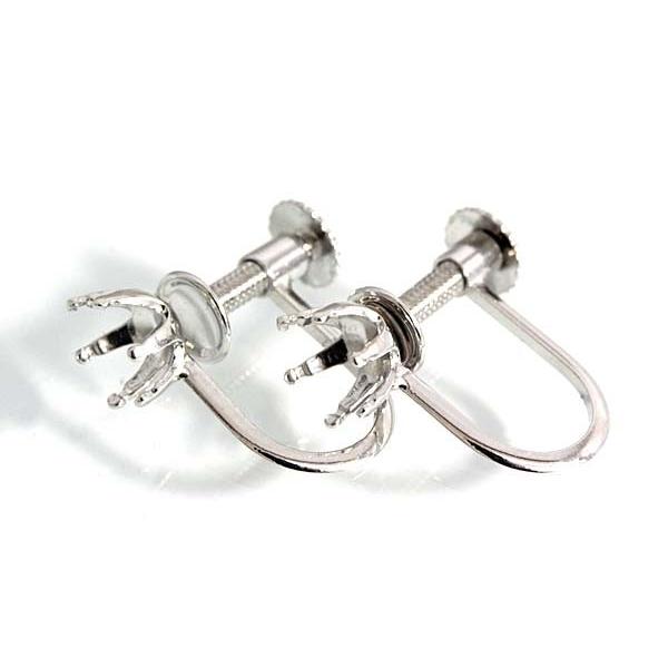 限定品〕is1010【ラウンドφ4ミリ】K14WGイヤリング空枠 : ジュエリー