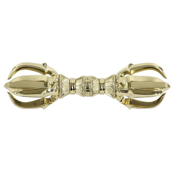 修縁堂】密教法具 真言宗 法器 鬼面五鈷杵 金剛杵 内回転可能なねじり