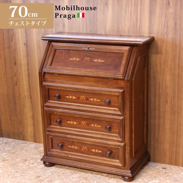 イタリア製 象嵌 アンティーク ライティングビューロー デスク 猫脚