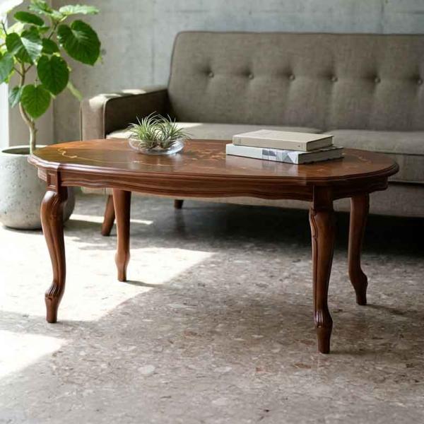 イタリア リビングテーブル 100cm センターテーブル 象嵌 ローテーブル