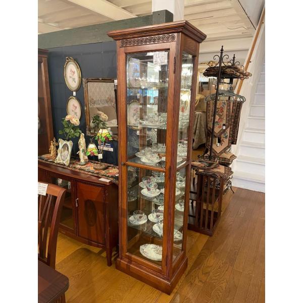 最終値下げ】キュリオケース木製ガラスケース バーズアイ 高145横65