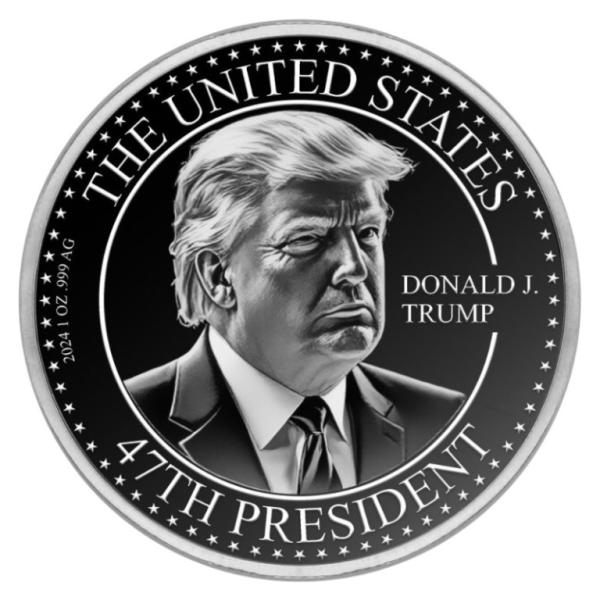 トランプ大統領 1トロイオンス銀貨 トランプ/バイデン 【公式通販】
