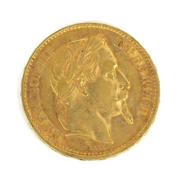 フランス 20フラン金貨 1867年 ナポレオン3世 【中古】(67616) : 堀田