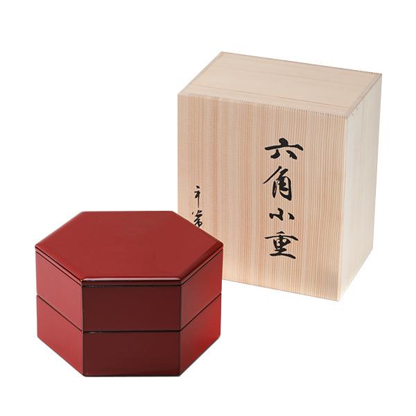 山田平安堂 六角二段小重 朱塗 重箱/漆器 : 漆器 山田平安堂 - 通販