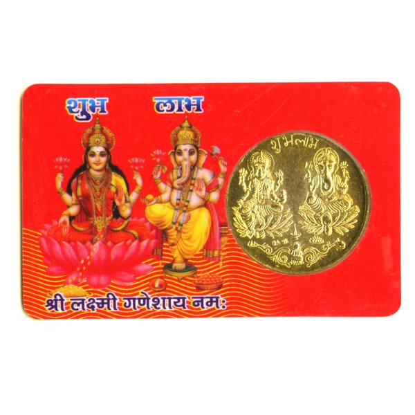 インドの神様ガネーシャとラクシュミのカードタイプ金運アップお守り