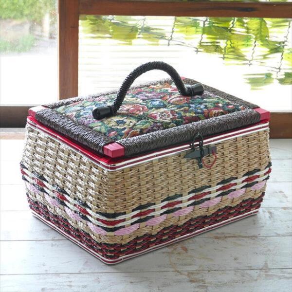 ソーイングバスケット 手作り裁縫箱(G柄）スタンダード 小花柄