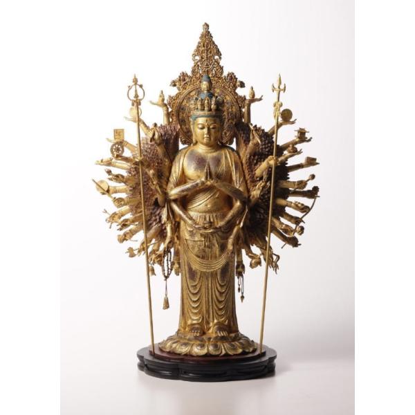 複製◇仏画◇工芸◇古仏画◇絹本 仏教美術 仏教聖品 千手観音像 大きい