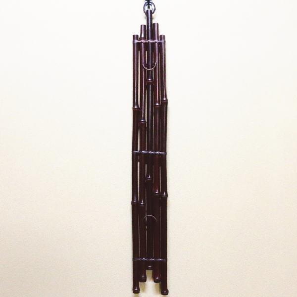 茶道具 垂発 短冊掛 黒竹垂發 5本組 全長67cm 垂発筏型 垂發筏型 すい