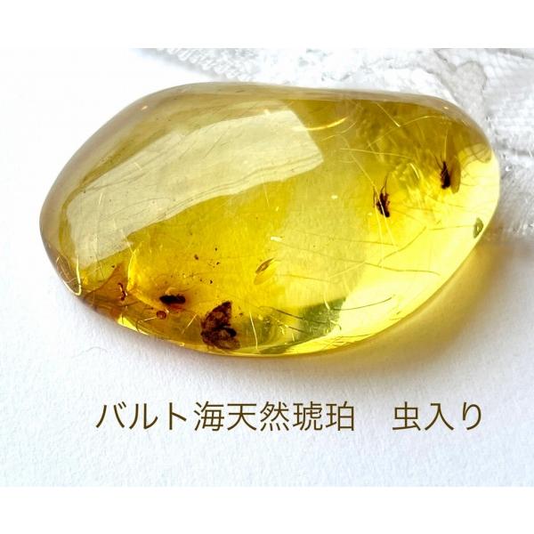 天然琥珀 虫入り琥珀 こはくルース インセクトアンバー パワーストーン