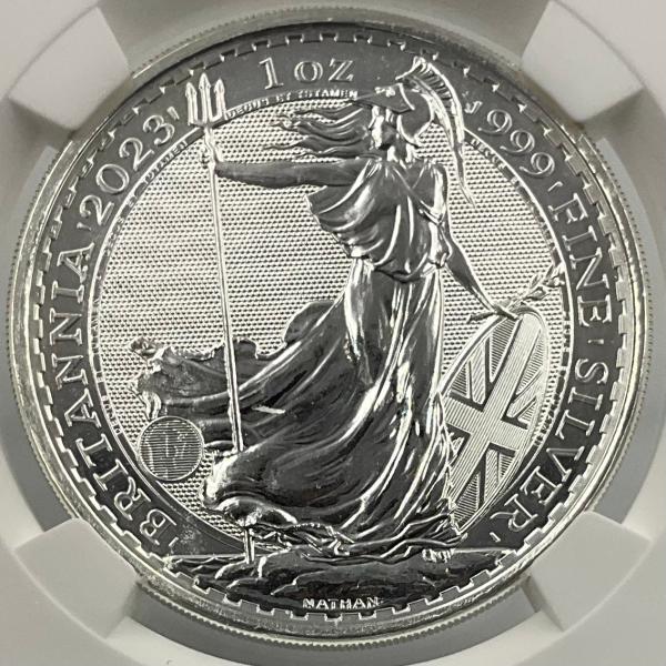 2025年 イギリス ブリタニア ロイヤルミント 1oz 2ポンド 銀貨