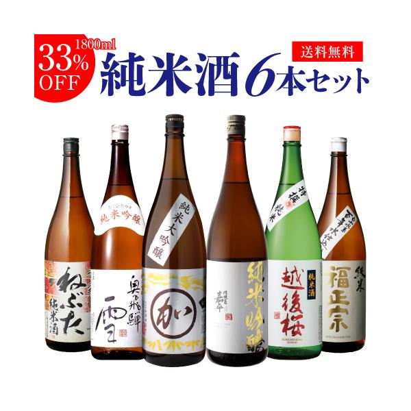 日本酒 セット 飲み比べ 詰め合わせ 送料無料 日本酒セット 6本 純米大