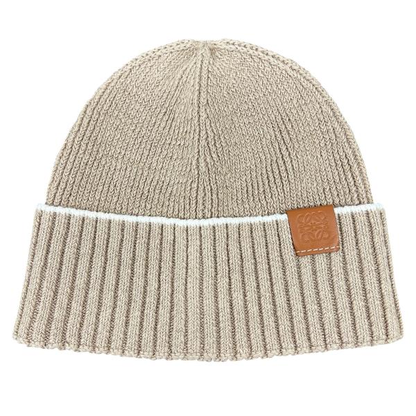 LOEWE（ロエベ） 未使用品 アナグラム ニットキャップ F000487XE5 麻