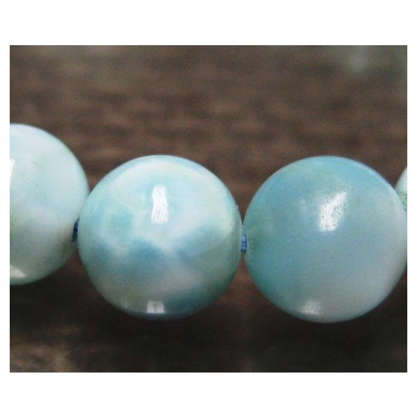 ドミニカ産】22mmラリマーの丸玉(穴あり)