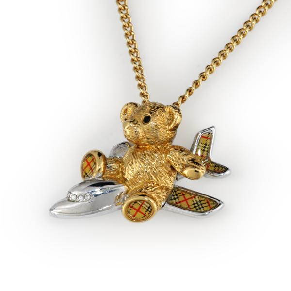 BURBERRY バーバリー ピンバッジ JAL 限定 希少 ベア BURBERRY