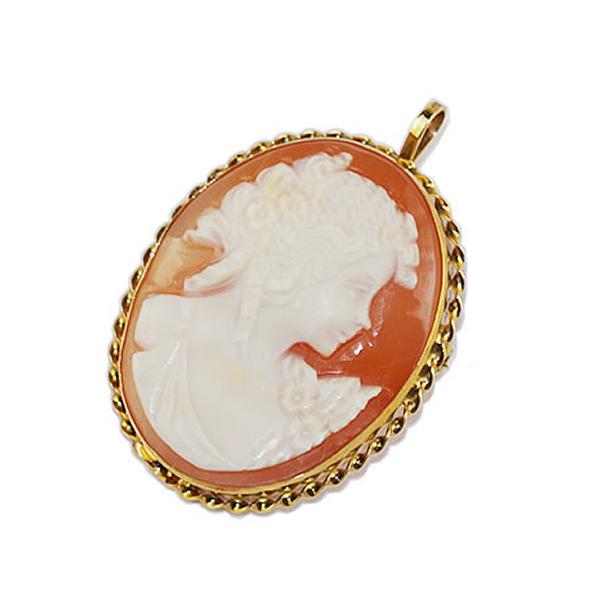 カメオブローチK18 シエル2WAY
