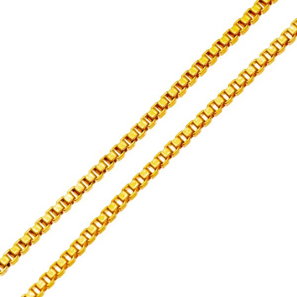 18金(刻印あり)ペンダントトップとベネチアンチェーン 彫刻チェア 18金