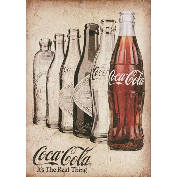 Coca-Cola ボトルの歴史 レトロミニポスター B5サイズ 複製広告