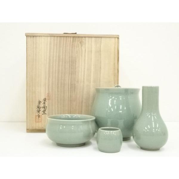ys7323714; 宗sou 漢青陶窯 金福漢造 高麗青磁皆具（共箱）【道】 : お