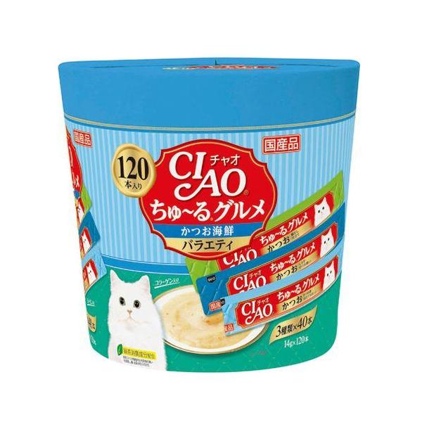 チャオ ちゅ〜るグルメ かつお 海鮮バラエティ 3種類の味入り ( 14g