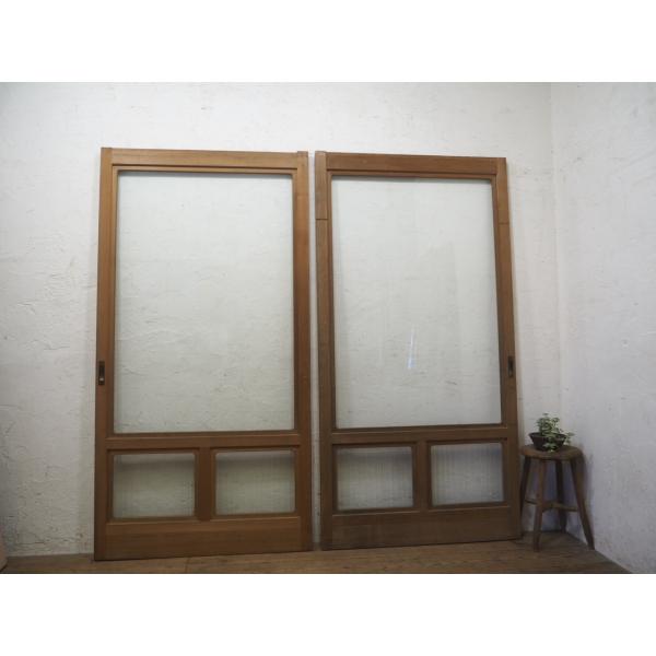 タH0876◇(1)【H180,5cm×W93cm】×2枚◇モールガラス入りの重厚な大きい