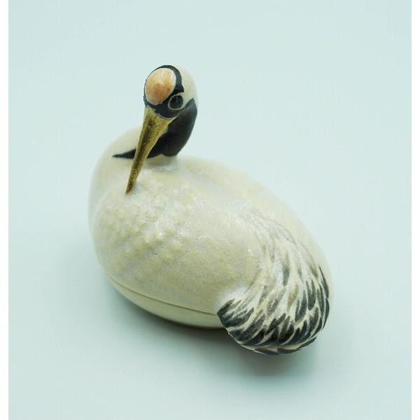 茶道具 香合 香合 鶴 今岡三四郎 桐箱 : 新古茶道具 さかい ヤフー店