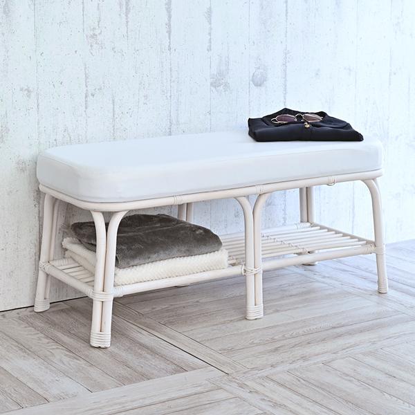 早い者勝ち ラタン家具 ベンチ 籐家具 ベンチ収納 レトロ ヴィンテージ