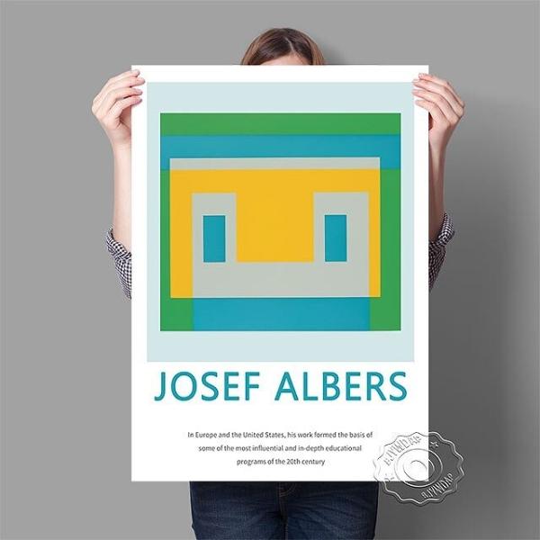 特注額装付 Josef Albers ジョセフ・アルバース 国内未入荷ポスター