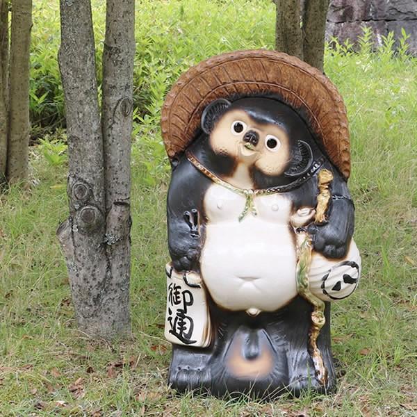 信楽焼 30号福ひねり狸 たぬき タヌキ 開運 縁起物 可愛い 陶器 商売