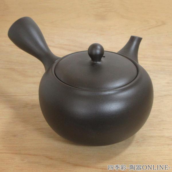 急須 黒泥丸碗型千段急須 網付 さわやかアミ 430cc 茶器 おしゃれ 業務