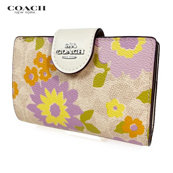COACH（コーチ） 花柄 財布 二つ折り財布 ミディアム ウォレット