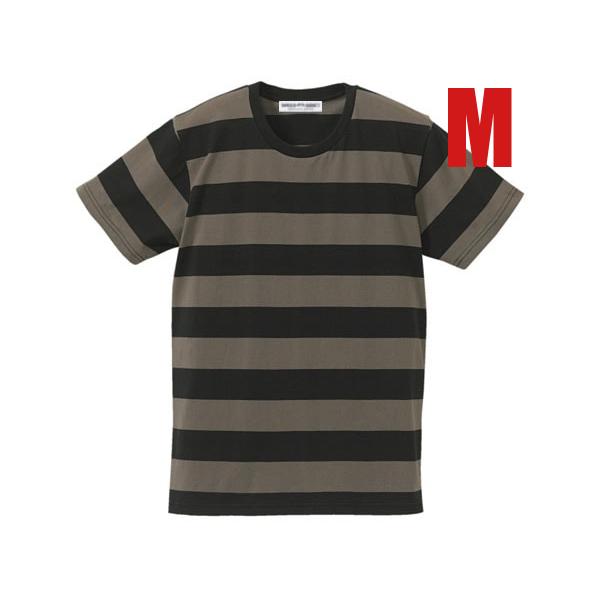 PRISONER BORDER T-shirt BLACK×CHARCOAL M/プリズナーボーダーtシャツ