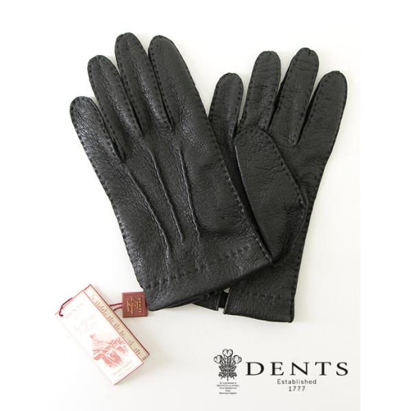 DENTS（デンツ） ペッカリーグローブ/革手袋/アンライニング ブラック