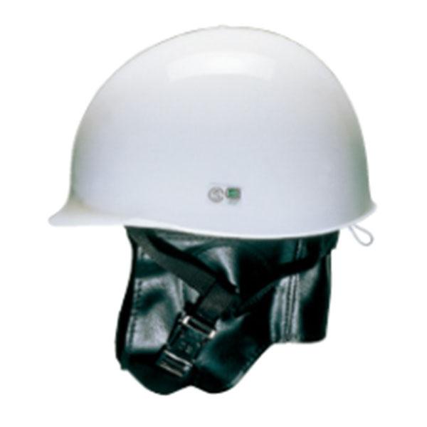 タニザワ ヘルメット 4種兼用帽 PC-5 ワンタッチ あごひも タレ付き 白