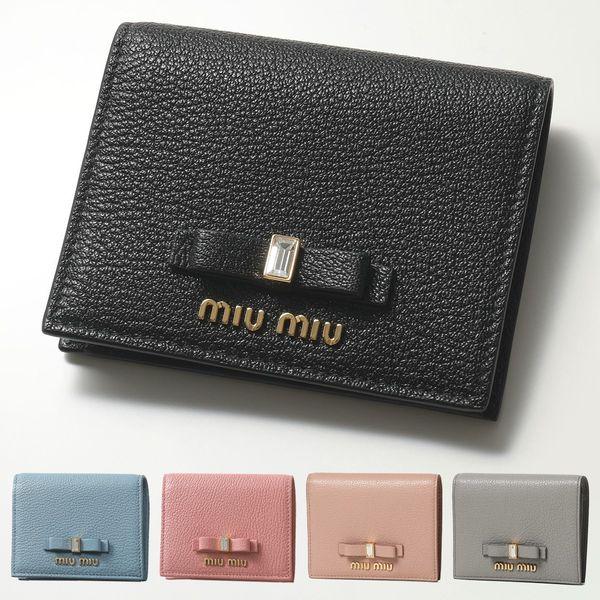 miu miu（ミュウミュウ） 二つ折り財布 MADRAS FIOCCO 5MV204 2D7A