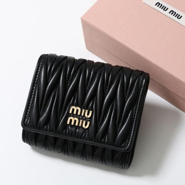miu miu（ミュウミュウ） 三つ折り財布 MATELASSE マテラッセ 5MH033