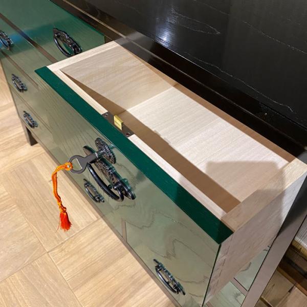 青木産業 箪笥 民芸家具 チェスト 整理箪笥 鍵付き 青木産業 箪笥 民芸