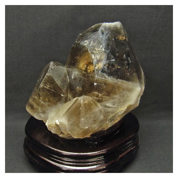 3.7Kg スモーキークォーツ 煙水晶 原石 虹入り ルチルクォーツ入り