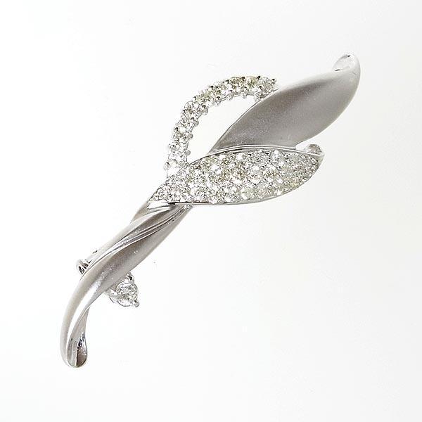 チ*ボ様 k18 葉型ブローチ メレダイヤ チ*ボ様 k18 葉型