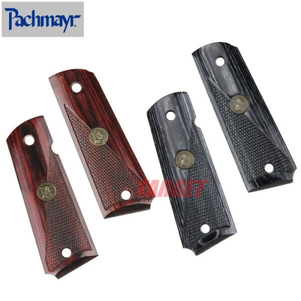 パックマイヤー 1911用 ラミネートウッド製 グリップ ハーフチェッカー