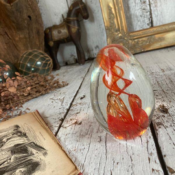 VINTAGE 70-80sヴィンテージ*古いガラス ペーパーウェイト 558g