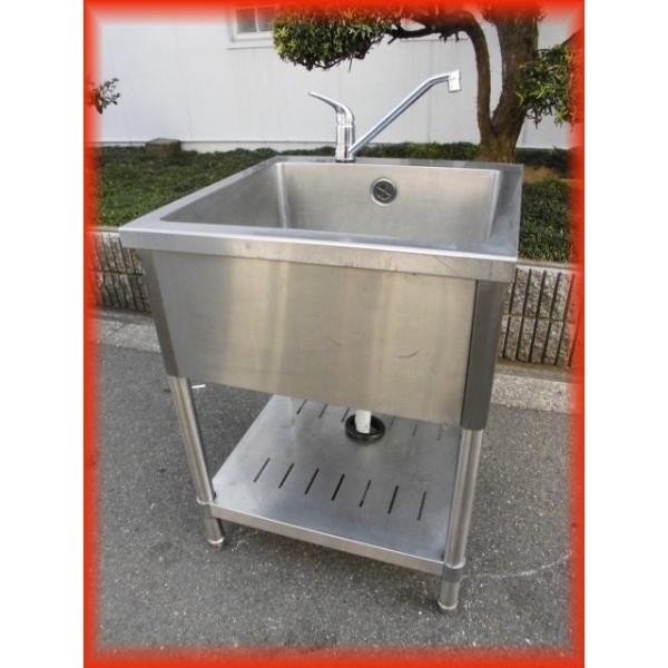 特注品 業務用 1槽シンク 混合水栓 蛇口付き 幅600×奥700×高さ940 特注