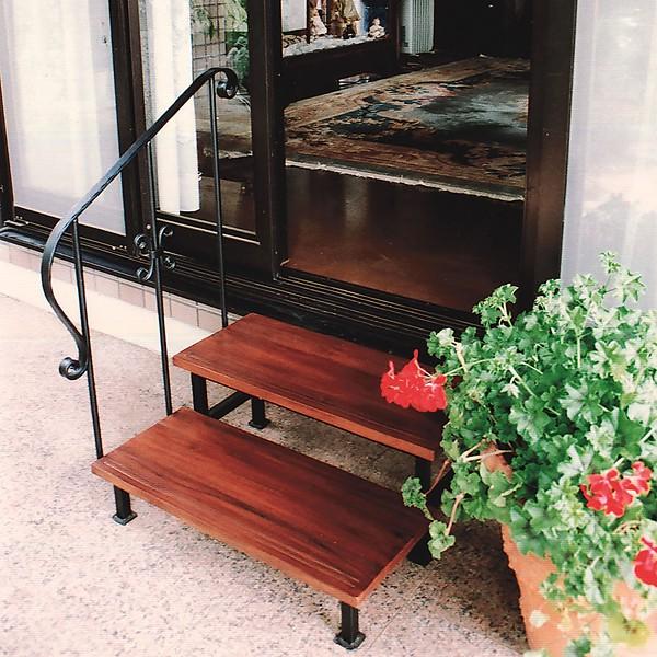 階段 2段 手すり 手摺り 階段手摺 庭 縁側 軒先 ベランダ エントランス