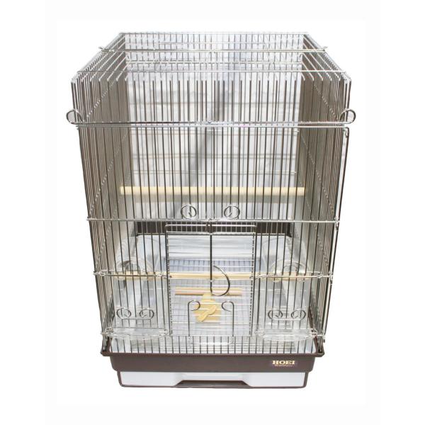 HOEI 35手のり ステンレス ブラウン底（鳥かご・ケージ） : うさうさ