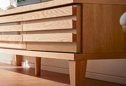 大川家具】テレビボード 180cm幅 セジュール ウォールナット/レッド